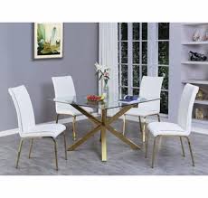 I have been working for weeks on the antique white and gold vintage dining room chairs and am so happy to be done. Beverley 5 Pc White Gold Dining Table Set By Best Quality Furniture