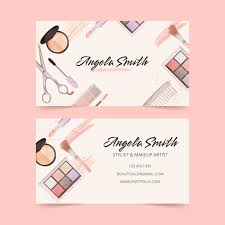 makeup artist business card vectors