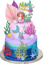 Unique Little Mermaid Cake gambar png