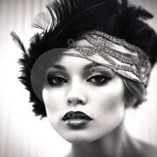 glamorous 1920s flapper woman with