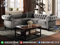 sofa sudut kursi tamu minimalis grey