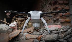 drones in disaster response drone below