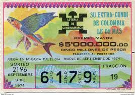 Resultados de los últimos sorteos, chance, estadísticas, gráficas y números recomendados. Lottery Tickets Lote 722 Colombia Loteria Lottery Loteria De Cundinamarca Sorteo 2196 Pez Volador Fish