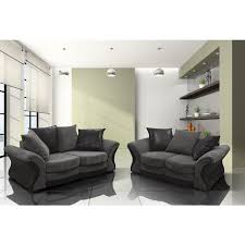 camden 3 2 seater sofa set black grey