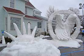 michigan showcases amazing snow sculptures