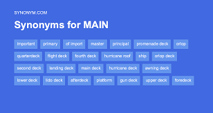 another word for main synonyms antonyms