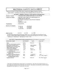 high sd buffable floor finish msds