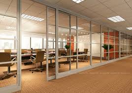 Office 3d Interior Cost Glass Wall