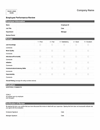 Employee Performance Review Form Short Templates Ouielsome