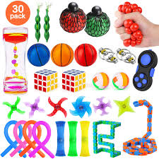 Are fidget spinners for anxiety in recovery effective? Mao Mao Jewelry 30 Pack Fidget Toys Set Sensory Toys Bundle For Kids Adults Stress Relief And Anti Anxiety Hand Toys For Children Liquid