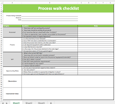 How To Create A Gemba Walk Checklist In Excel Sanzu