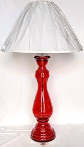 Red Glass Hollywood Regency Lamp Lamp