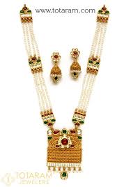 22k gold antique necklace sets indian