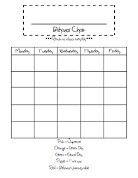 superstar blank behavior chart template