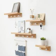 Coat Rack Floating Wall Shelf