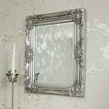 ornate silver wall mirror
