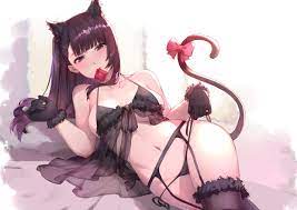 Cat girl in sexy lingerie : r hentai