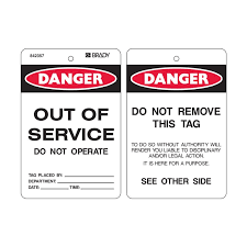 Economy Safety Tags Out Of Service | Seton Australia