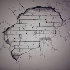 brick wall drawing
