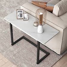 Table For Couch Faux Marble Narrow