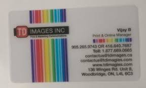 Frosted Plastic Business Card Printing Toronto Mississauga