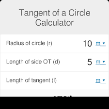 Tangent Of A Circle Calculator