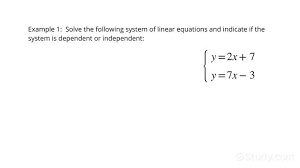 Dependent Linear Equations