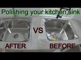 to clean and shine stainless steel sink