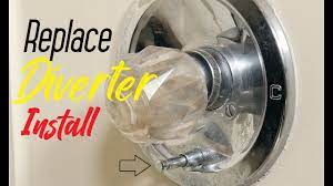 How To Replace Install Diverter Push Button Shower Tub Easy Simple - YouTube