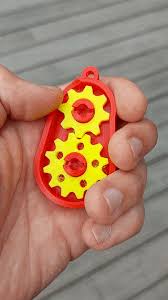 free stl file gearbox keychain with