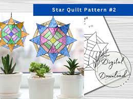 Stained Glass Modern Star Quilt Pattern