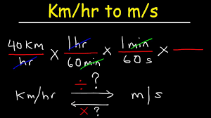 how to convert from km hr to m