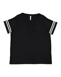 Lat 3837 Ladies Curvy Football Premium Jersey T Shirt