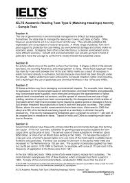 ielts academic reading task type matching headings activity ielts academic reading task type 5 matching headings activity sample task page 2