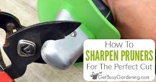 how to sharpen pruning shears for the