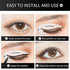 12 pcs eyeliner eyeshadow stencils kit