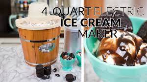 electric wood bucket ice cream maker
