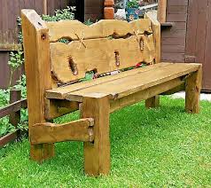 Rustic Garden Bench Handmade Wooden