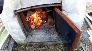 homemade outdoor wood heater you