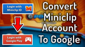 convert miniclip account to google play