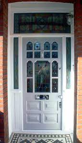 Front Door With Stained Glass Panels