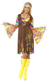womens 60s 70s hippie peace dress