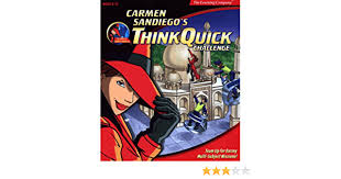 Players answer trivia questions to move around the world. Amazon Com Carmen Sandiego S Think Quick Challenge