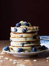 extra fluffy blueberry almond pancakes