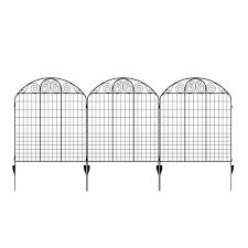 Black Metal Garden Fence Panel