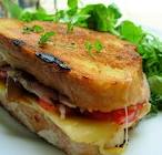 a grilled roasted turkey   provolone sandwich