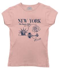 Womens Retro New York T Shirt Vintage State Pride