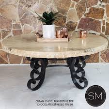 Travertine Modern Outdoor Coffee Table