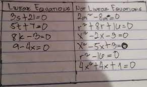 Which Of The Equations Are Not Linear