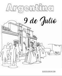 Guerra de la independencia argentina. Dibujos 9 De Julio Independencia Argentina Para Colorear Colorear Dibujos Infantiles